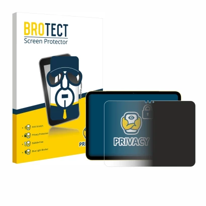 Vorderseite einer Produktverpackung mit dem Markenlogo BROTECT. Daneben ist das Gerät Apple iPad Air 11