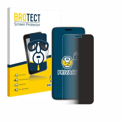 Vorderseite einer Produktverpackung mit dem Markenlogo BROTECT. Daneben ist das Gerät Honor Magic 8 Pro mit dem zugehörigen Di