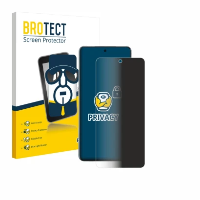 Vorderseite einer Produktverpackung mit dem Markenlogo BROTECT. Daneben ist das Gerät Oppo Find X8s+ mit dem zugehörigen Displ