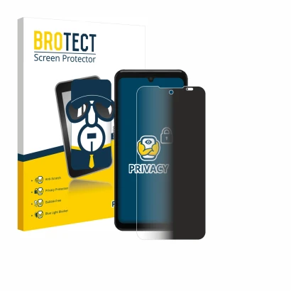 Vorderseite einer Produktverpackung mit dem Markenlogo BROTECT. Daneben ist das Gerät Sunmi L3 mit dem zugehörigen Displayschu