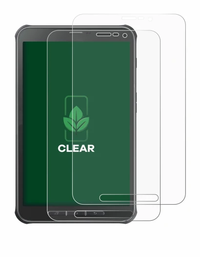 Abbildung des Geräts Samsung Galaxy Tab Active SM-T365 mit einer Vielzahl des Displayschutzes.