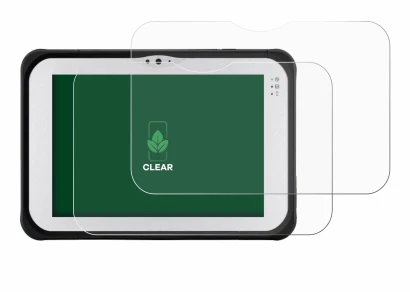 Abbildung des Geräts Panasonic Toughpad FZ-M1 mit einer Vielzahl des Displayschutzes.