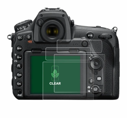 Abbildung des Geräts Nikon D850 mit einer Vielzahl des Displayschutzes.