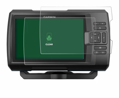Abbildung des Geräts Garmin Striker Plus 5cv mit einer Vielzahl des Displayschutzes.