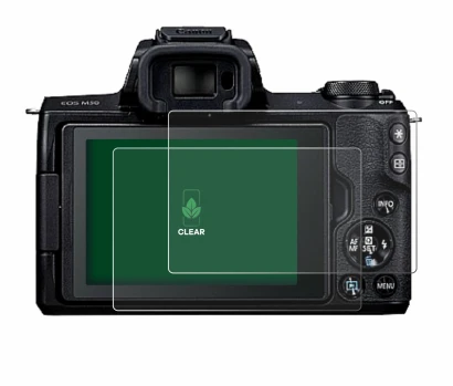 Abbildung des Geräts Canon EOS M50 mit einer Vielzahl des Displayschutzes.