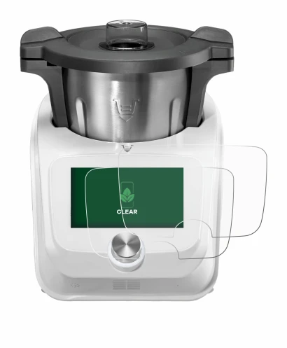 Abbildung des Geräts SilverCrest Monsieur Cuisine Connect mit einer Vielzahl des Displayschutzes.