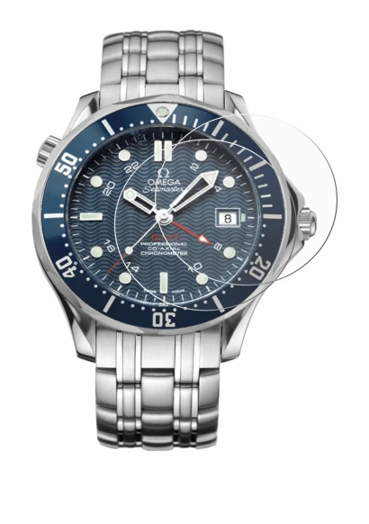 Abbildung des Geräts Omega Seamaster Diver (41 mm) mit einer Vielzahl des Displayschutzes.