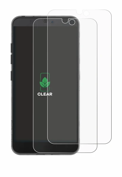 Abbildung des Geräts Fairphone 3 mit einer Vielzahl des Displayschutzes.