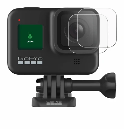 Abbildung des Geräts GoPro Hero 8 Black (Linse) mit einer Vielzahl des Displayschutzes.