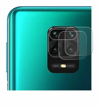 Abbildung des Geräts Xiaomi Redmi Note 9S (NUR Kameraschutz) mit einer Vielzahl des Displayschutzes.