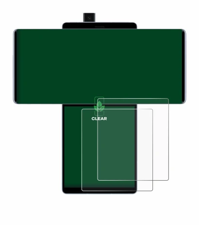 Abbildung des Geräts LG Wing (Hinteres Display) mit einer Vielzahl des Displayschutzes.