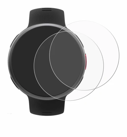 Abbildung des Geräts Polar Vantage V2 mit einer Vielzahl des Displayschutzes.