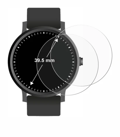 Abbildung des Geräts Kreisrunde Displays (ø: 39.5 mm) mit einer Vielzahl des Displayschutzes.