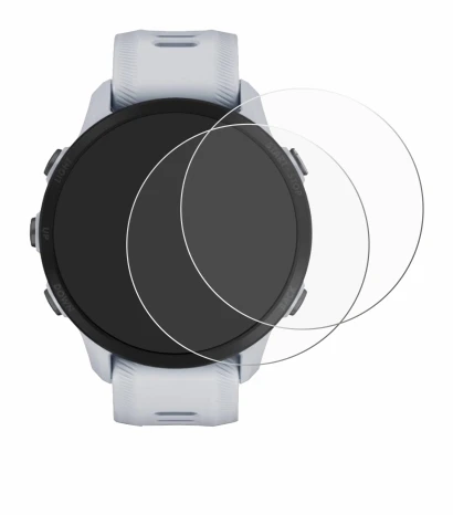 Abbildung des Geräts Garmin Forerunner 955 mit einer Vielzahl des Displayschutzes.