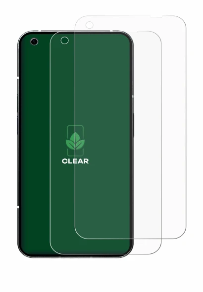 Abbildung des Geräts Nothing Phone (1) mit einer Vielzahl des Displayschutzes.