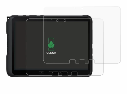 Abbildung des Geräts Samsung Galaxy Tab Active 4 Pro mit einer Vielzahl des Displayschutzes.