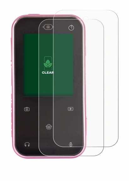 Abbildung des Geräts Vtech Kidizoom Snap Touch mit einer Vielzahl des Displayschutzes.
