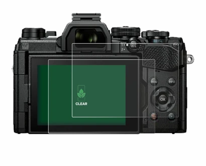 Abbildung des Geräts Olympus OM System OM-5 mit einer Vielzahl des Displayschutzes.