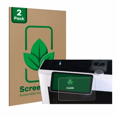 Vorderseite einer Produktverpackung mit dem Markenlogo ScreenLeaf. Daneben ist das Gerät Bambu Lab X1-Carbon 3D Printer mit de