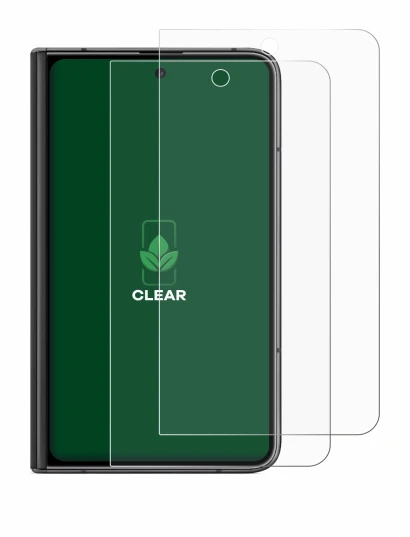Abbildung des Geräts Google Pixel Fold (Äußeres Display) mit einer Vielzahl des Displayschutzes.