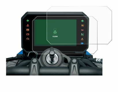 Abbildung des Geräts Suzuki V-Strom 1050DE 2023 mit einer Vielzahl des Displayschutzes.