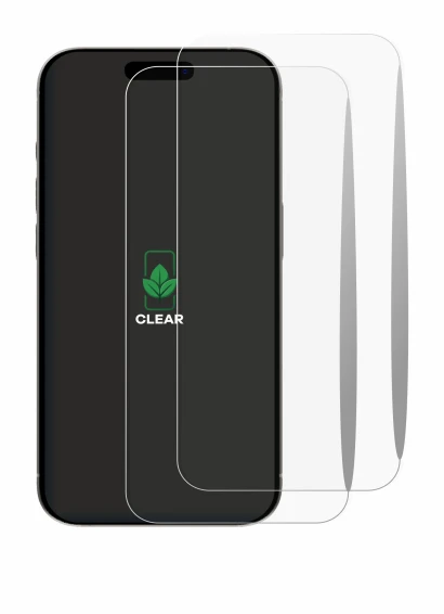 Abbildung des Geräts Apple iPhone 15 Pro mit einer Vielzahl des Displayschutzes.
