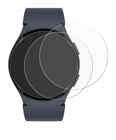 Abbildung des Geräts Samsung Galaxy Watch 6 (44 mm) mit einer Vielzahl des Displayschutzes.