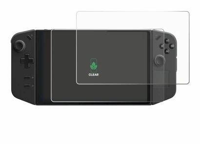 Abbildung des Geräts Lenovo Legion Go mit einer Vielzahl des Displayschutzes.