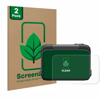 Vorderseite einer Produktverpackung mit dem Markenlogo ScreenLeaf. Daneben ist das Gerät Insta360 Ace Pro mit dem zugehörigen 