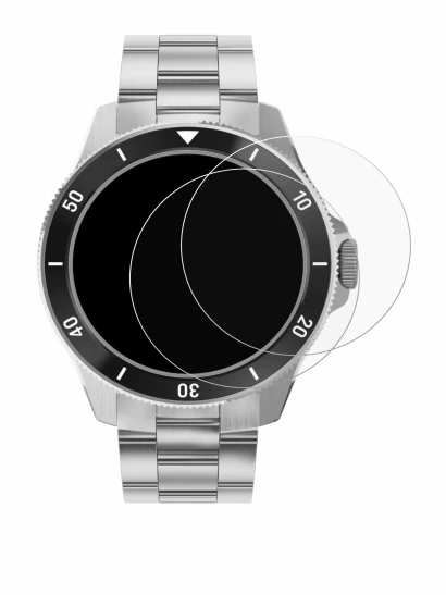 Abbildung des Geräts Withings ScanWatch Nova (42 mm) mit einer Vielzahl des Displayschutzes.