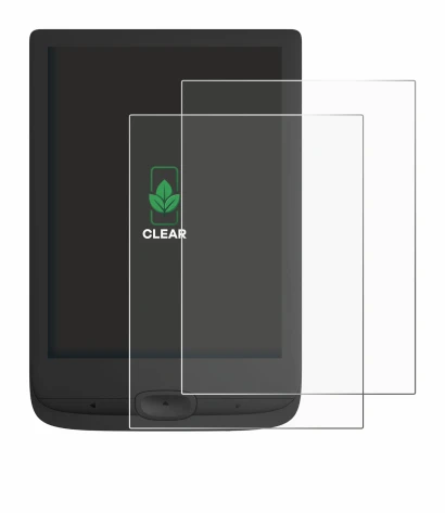 Abbildung des Geräts PocketBook Basic Lux 4 mit einer Vielzahl des Displayschutzes.