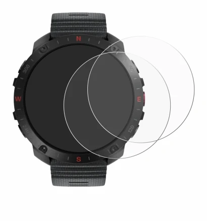 Abbildung des Geräts Polar Grit X2 Pro mit einer Vielzahl des Displayschutzes.