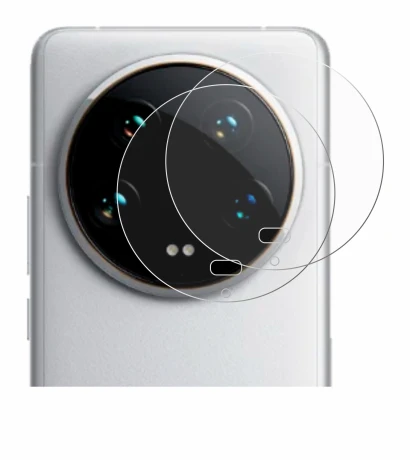 Abbildung des Geräts Xiaomi 14 Ultra (NUR Kameraschutz) mit einer Vielzahl des Displayschutzes.