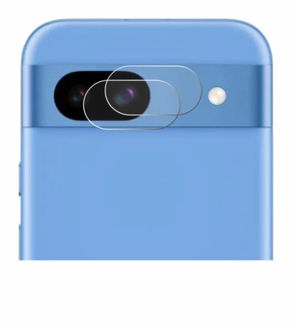 Abbildung des Geräts Google Pixel 8a (NUR Kameraschutz) mit einer Vielzahl des Displayschutzes.