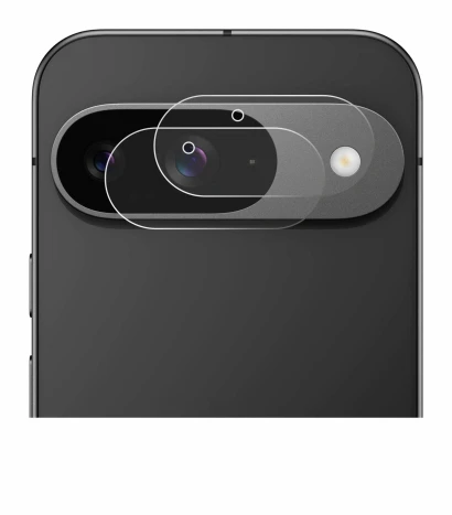 Abbildung des Geräts Google Pixel 9 (NUR Kameraschutz) mit einer Vielzahl des Displayschutzes.