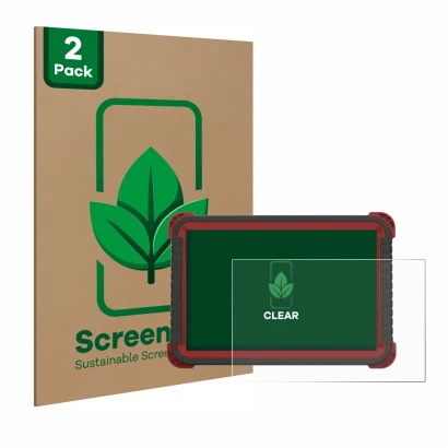 Vorderseite einer Produktverpackung mit dem Markenlogo ScreenLeaf. Daneben ist das Gerät Thinktool Master 2 mit dem zugehörige