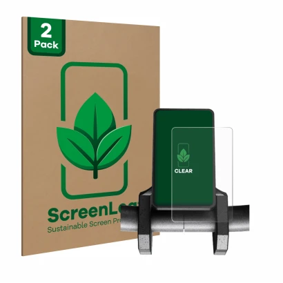 Vorderseite einer Produktverpackung mit dem Markenlogo ScreenLeaf. Daneben ist das Gerät Joyor S8-S V1 mit dem zugehörigen Dis