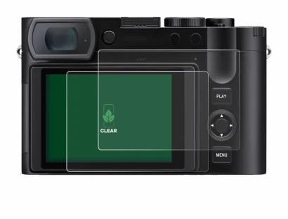Abbildung des Geräts Leica Q3 43 mit einer Vielzahl des Displayschutzes.