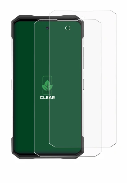 Abbildung des Geräts Doogee S200 mit einer Vielzahl des Displayschutzes.