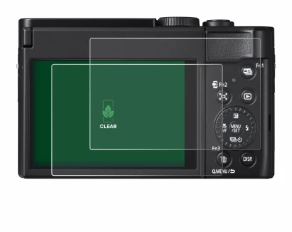 Abbildung des Geräts Panasonic Lumix DC-TZ99 mit einer Vielzahl des Displayschutzes.