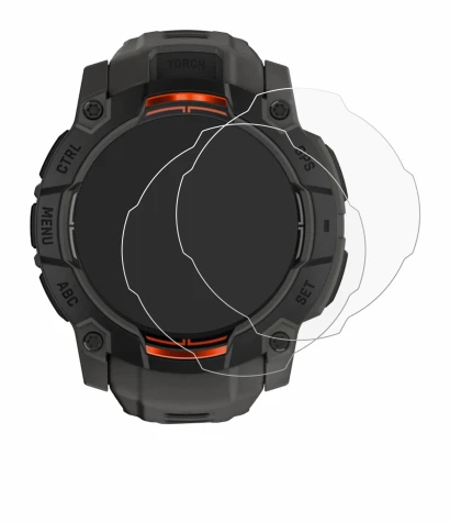 Abbildung des Geräts Garmin Instinct 3 Solar (50 mm) mit einer Vielzahl des Displayschutzes.