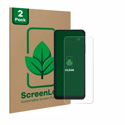 Vorderseite einer Produktverpackung mit dem Markenlogo ScreenLeaf. Daneben ist das Gerät Hotwav Note 13 Max mit dem zugehörige