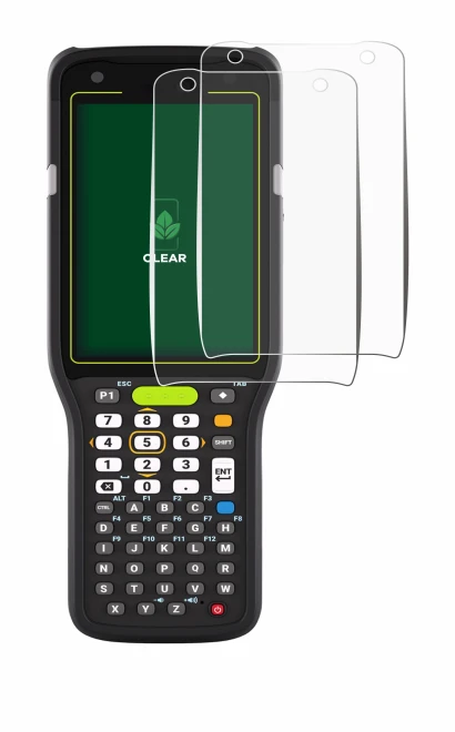 Abbildung des Geräts Zebra MC3400 mit einer Vielzahl des Displayschutzes.