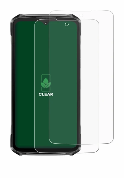 Abbildung des Geräts Doogee S119 mit einer Vielzahl des Displayschutzes.