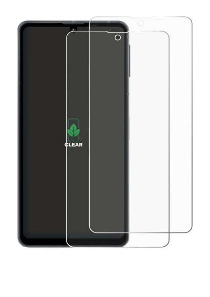 Abbildung des Geräts Sharp Aquos Sense 8 mit einer Vielzahl des Displayschutzes.