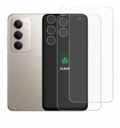 Abbildung des Geräts Xiaomi Redmi 15 (Display+Kamera) mit einer Vielzahl des Displayschutzes.