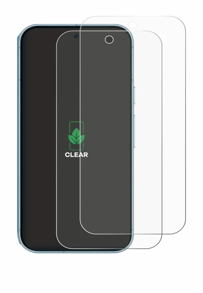 Abbildung des Geräts Google Pixel 9 (case-friendly) mit einer Vielzahl des Displayschutzes.