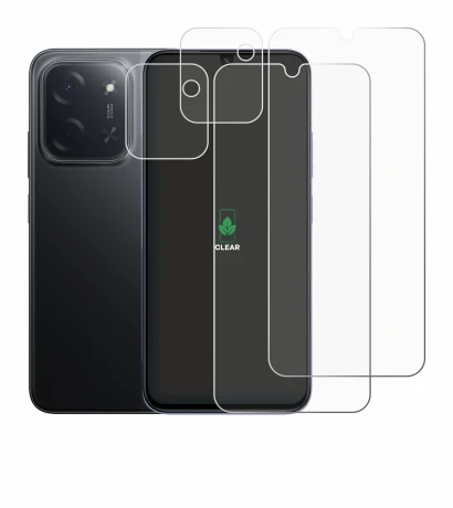 Abbildung des Geräts Xiaomi Poco C85 (Display+Kamera) mit einer Vielzahl des Displayschutzes.