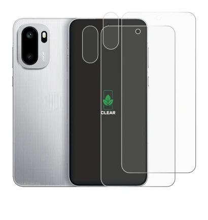 Abbildung des Geräts OnePlus 15R (Display+Kamera) mit einer Vielzahl des Displayschutzes.