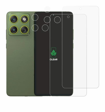 Abbildung des Geräts Motorola Edge 70 (Display+Kamera) mit einer Vielzahl des Displayschutzes.